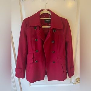 Express red pea coat